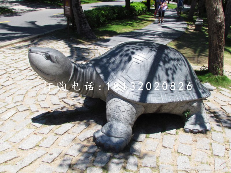 烏龜石雕，公園動物石雕