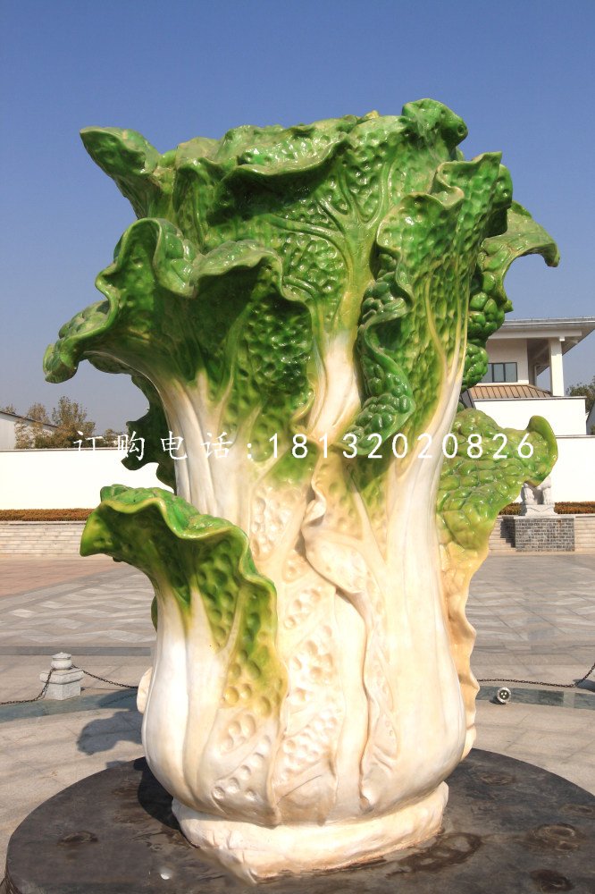 玻璃鋼白菜雕塑，廣場(chǎng)景觀雕塑