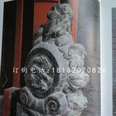 抱鼓石，青石仿古雕塑