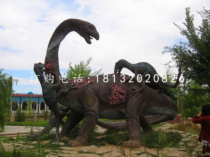 玻璃鋼動物,公園恐龍雕塑 (2)