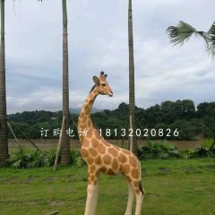 公園長(zhǎng)頸鹿雕塑,玻璃鋼動(dòng)物