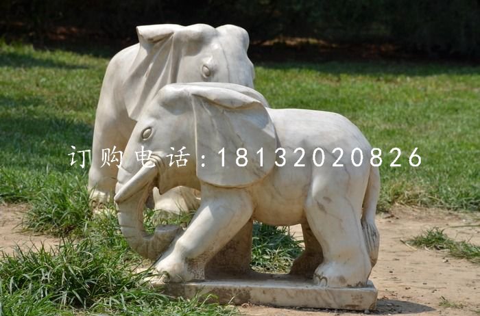公園小象石雕，動物石雕
