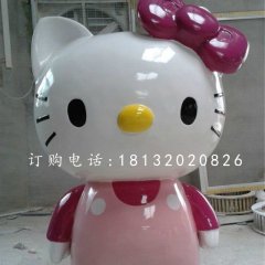 玻璃鋼hellokitty雕塑，卡通擺件