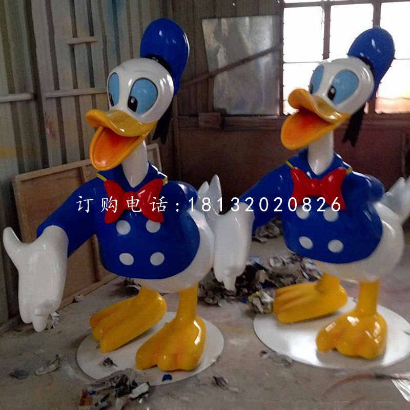 唐老鴨雕塑，玻璃鋼卡通迪士尼雕塑