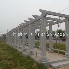 青石長(zhǎng)廊，公園景觀石雕