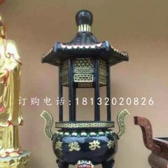 有求必應(yīng)香爐雕塑,寺廟銅香爐