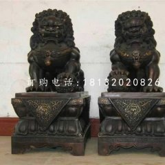 小型銅獅子，北京獅銅雕