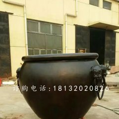 仿古銅水缸，圓形水缸