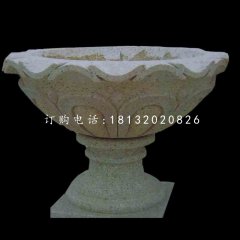 大理石花盆雕塑,公園景觀石雕