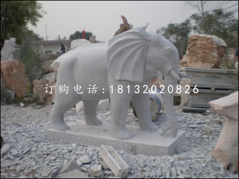 公園大象石雕,小象石雕