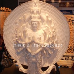 漢白玉千手觀音，石雕佛像