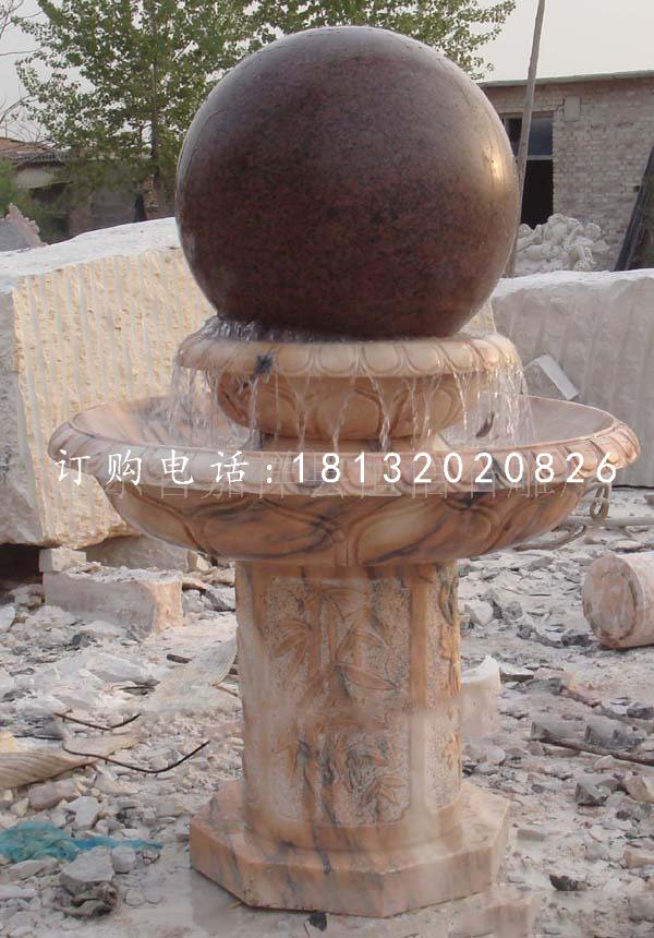 晚霞紅風(fēng)水球,景觀石雕