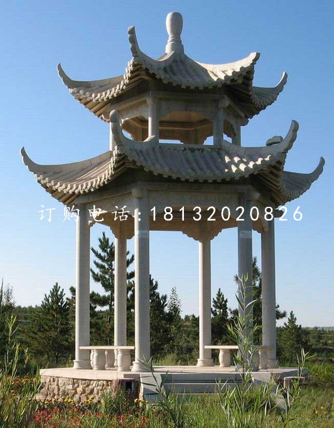 涼亭石雕,公園石亭子 (1)