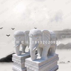 小象石雕,大理石動物雕塑