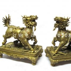 鑄銅麒麟雕塑,銅雕神獸