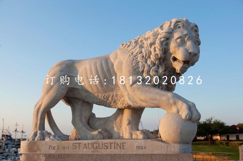 非洲獅石雕，廣場石獅子
