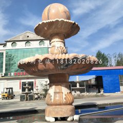 晚霞紅風(fēng)水球噴泉,雙層風(fēng)水球雕塑
