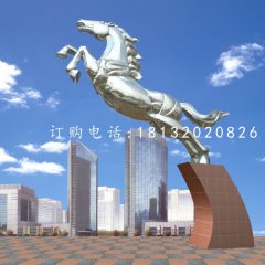 廣場(chǎng)動(dòng)物雕塑不銹鋼馬雕塑