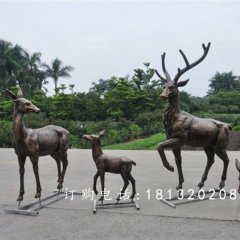 公園小鹿銅雕，公園動物銅雕