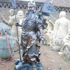 關公持刀雕塑,武圣人銅雕