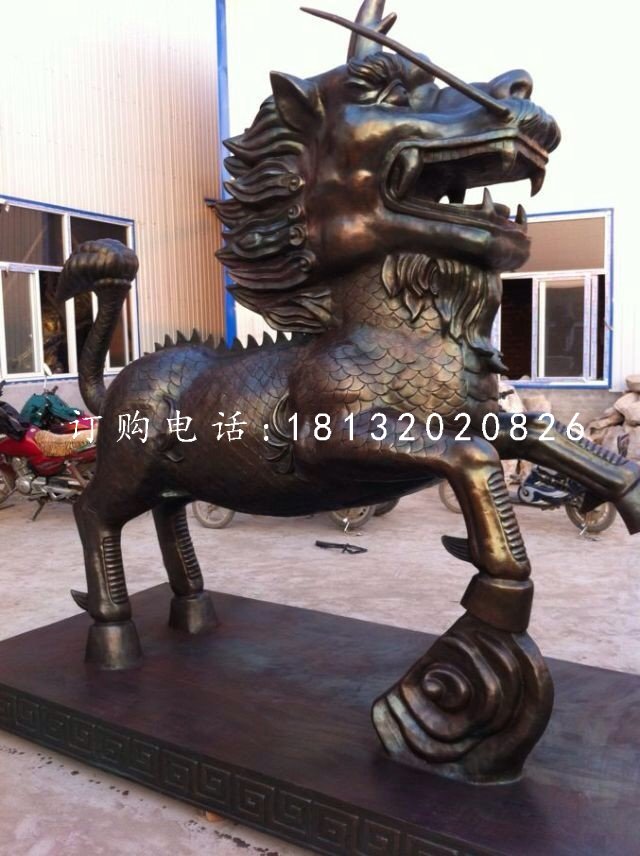 古代神獸銅雕，麒麟銅雕