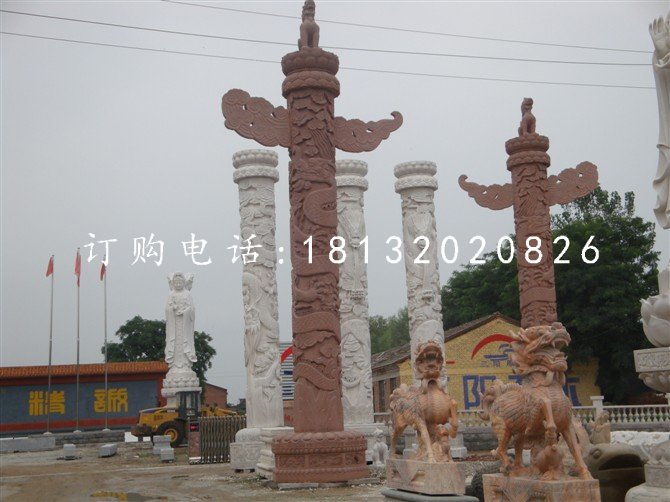 華表石雕,花崗巖柱子石雕