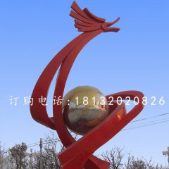 不銹鋼龍騰雕塑,廣場抽象龍雕塑