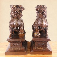 踩球麒麟銅雕,古代神獸銅雕