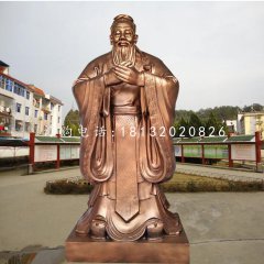 校園孔子雕像，古代人物銅雕