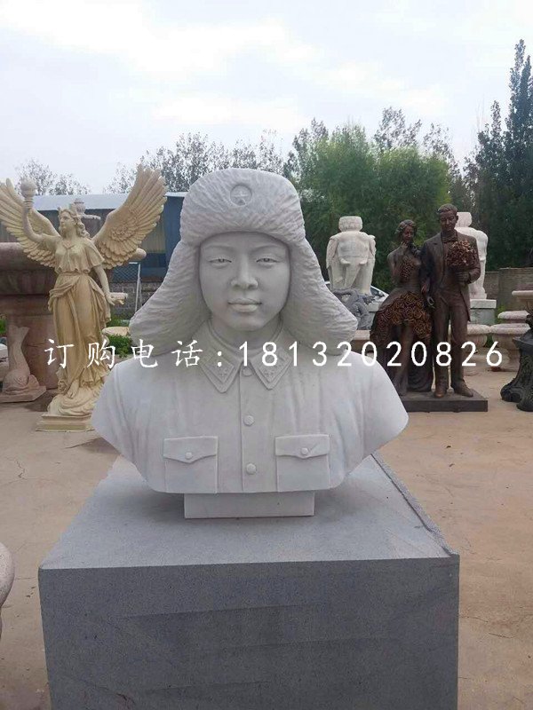 漢白玉雷鋒胸像,校園人物石雕