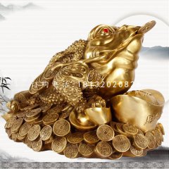 招財金蟾銅雕,企業招財神獸銅雕