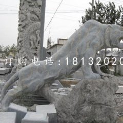 大理石老虎石雕 動物石雕 公園景觀石雕