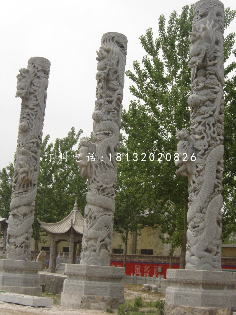 盤龍柱石雕,廣場(chǎng)石雕龍柱