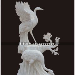 丹頂鶴石雕,漢白玉仙鶴