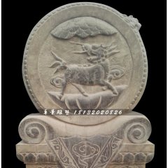 石雕門墩，仿古石墩