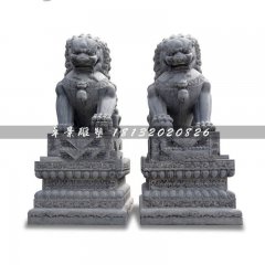 北京獅石雕,青石獅子雕塑