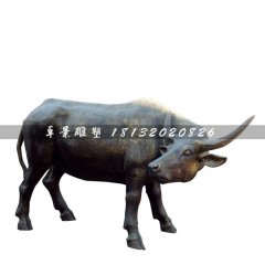 玻璃鋼仿銅牛,玻璃鋼金牛雕塑