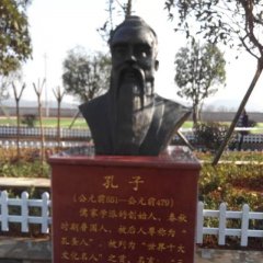 孔子銅雕像，校園名人銅雕