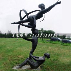 體操運動員雕塑，公園人物銅雕