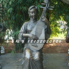 美女銅雕，公園人物銅雕