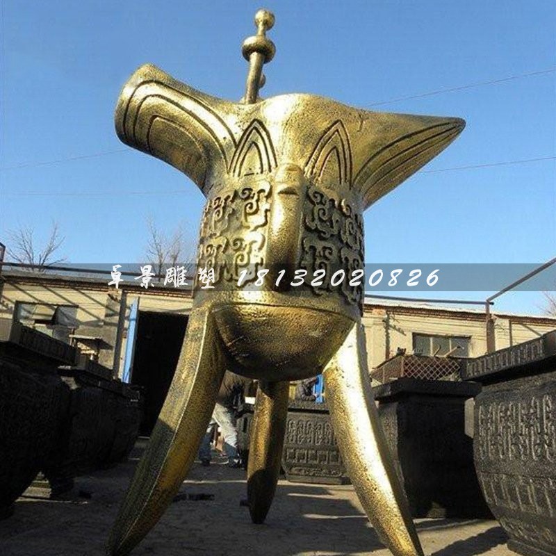 酒樽銅雕,仿古酒樽,廣場酒樽銅雕