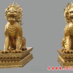 銅雕麒麟,鑄銅麒麟雕塑