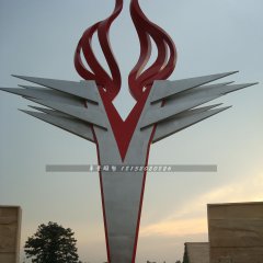 不銹鋼火炬雕塑,廣場(chǎng)不銹鋼雕塑