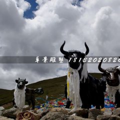 不銹鋼牦牛雕塑,不銹鋼草原雕塑