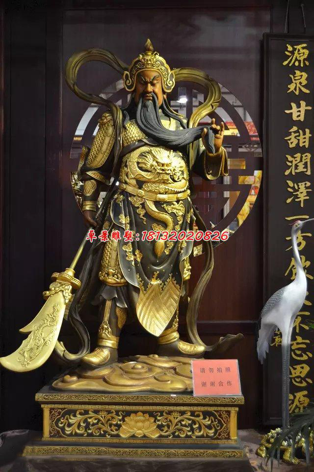 玻璃鋼關公雕塑,玻璃鋼人物雕塑