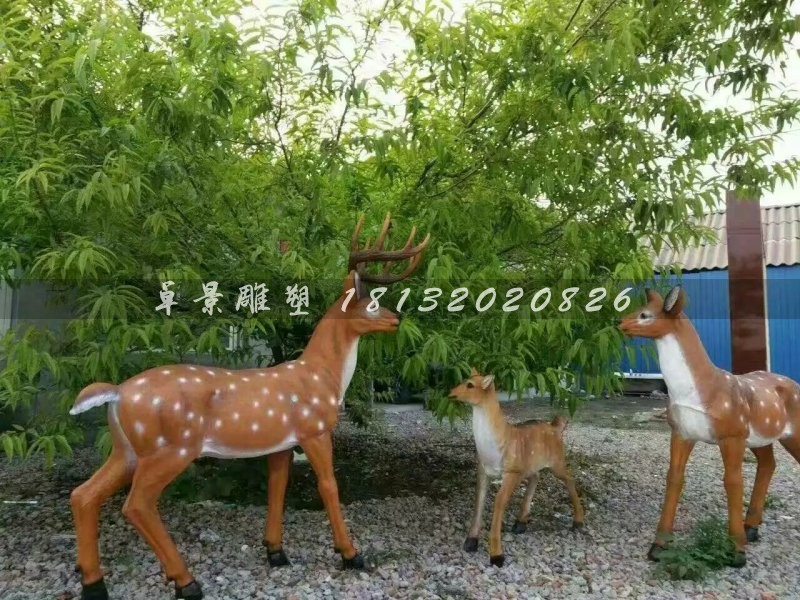 玻璃鋼鹿雕塑,仿真動物雕塑