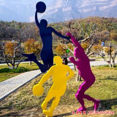 不銹鋼公園運(yùn)動剪影雕塑