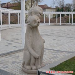 動(dòng)物小貓石雕