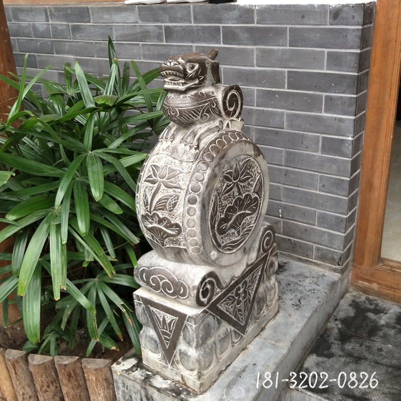 抱鼓石，獅子石門墩 (1)