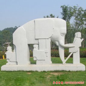 抽象石雕創作